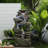 60" Outdoor/Patio 7-Tier Cascading Rock Freestanding Floor Waterfall Fountain With LED Lights And Pump For Garden Yard, And Deck Decor