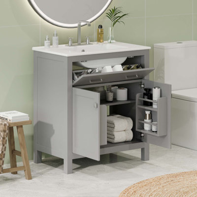 Meuble-lavabo 30 po avec lavabo en céramique