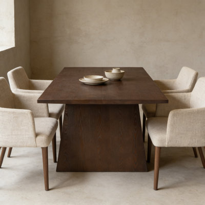 82 Inches Lowell Pedestal Dining Table