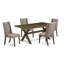 L'ensemble de table de salle à manger 5 pièces pour 4 personnes comprend une table de cuisine rectangulaire avec pieds en X et 4 chaises de salle à manger Parson-1961908476-1961908477