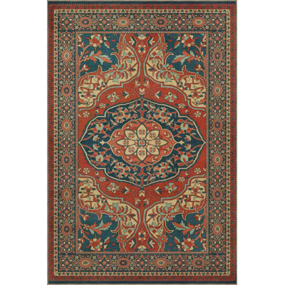Red Star Traditional Woven Based Washable Carpet