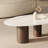 54" Coffee Table, Sintered Stone Table-top, 3 Stainless Steel legs, Free form-826793241