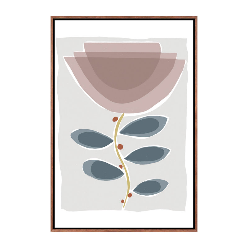 «Mod Quirk II» par Rob Delamater - impression d'art graphique, H 40 po x l 26 po x P 1,5 po, Toile avec cadre brun