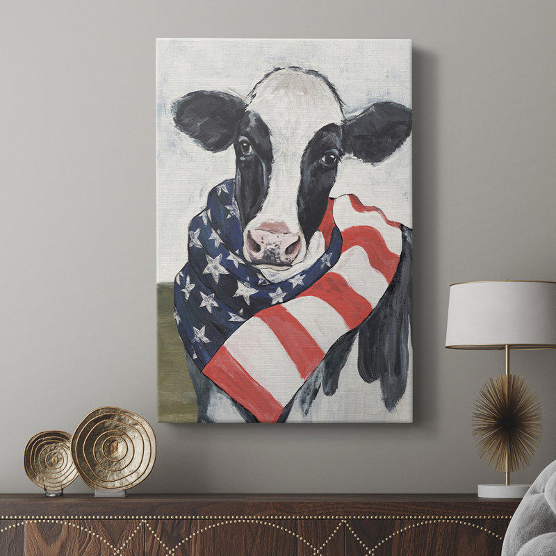American Cow I - galerie sur mesure, H 18 po x l 12 po