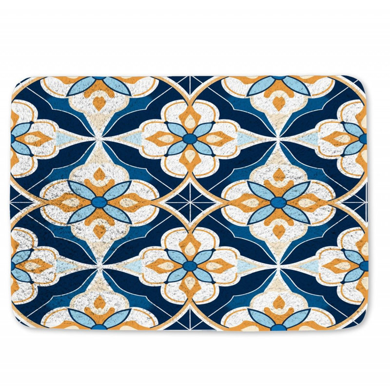 Chrysanthia Microfiber / Microsuede Non-Slip Bath Mat, 17" W x 24" L