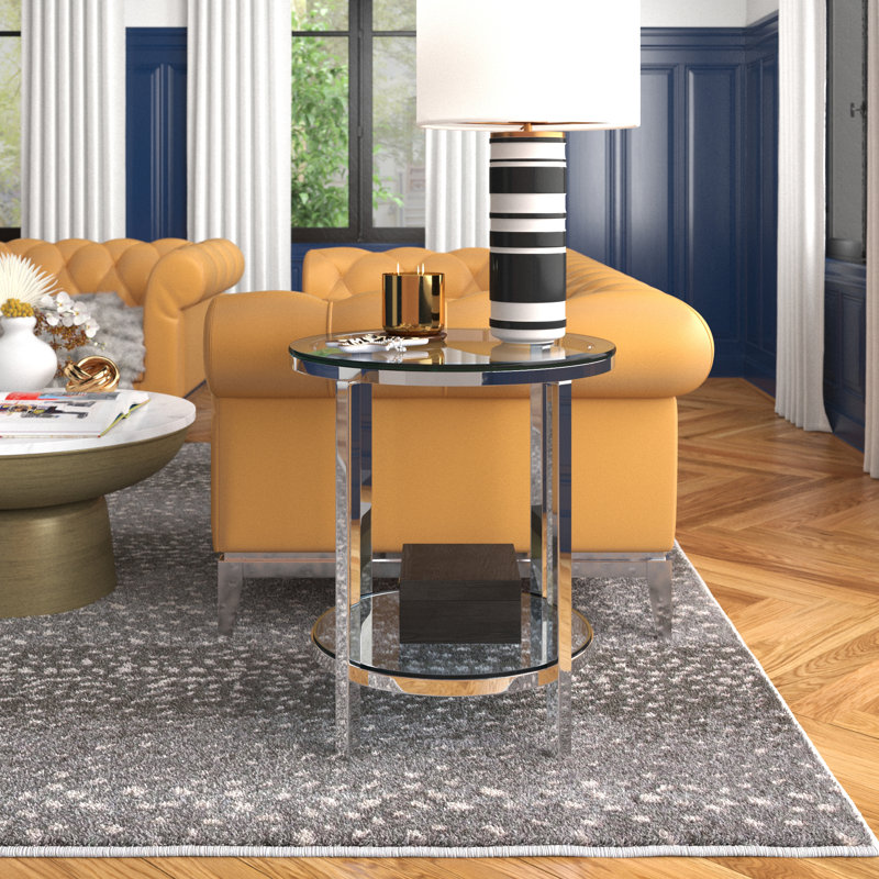 Betteanne Glass Top End Table
