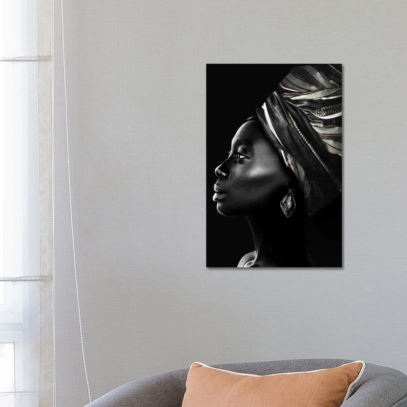 African Luxury In Black And White by Danilo De Alexandria - Wrapped Canvas Gallery-Wrapped Canvas Giclée