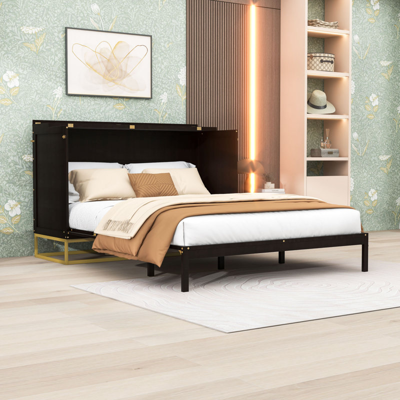 Queen Size Murphy Bed with Metal Base