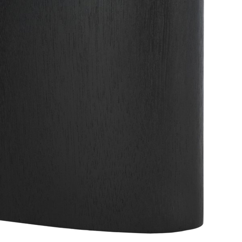 Caya Oval Wood Coffee Table, Black