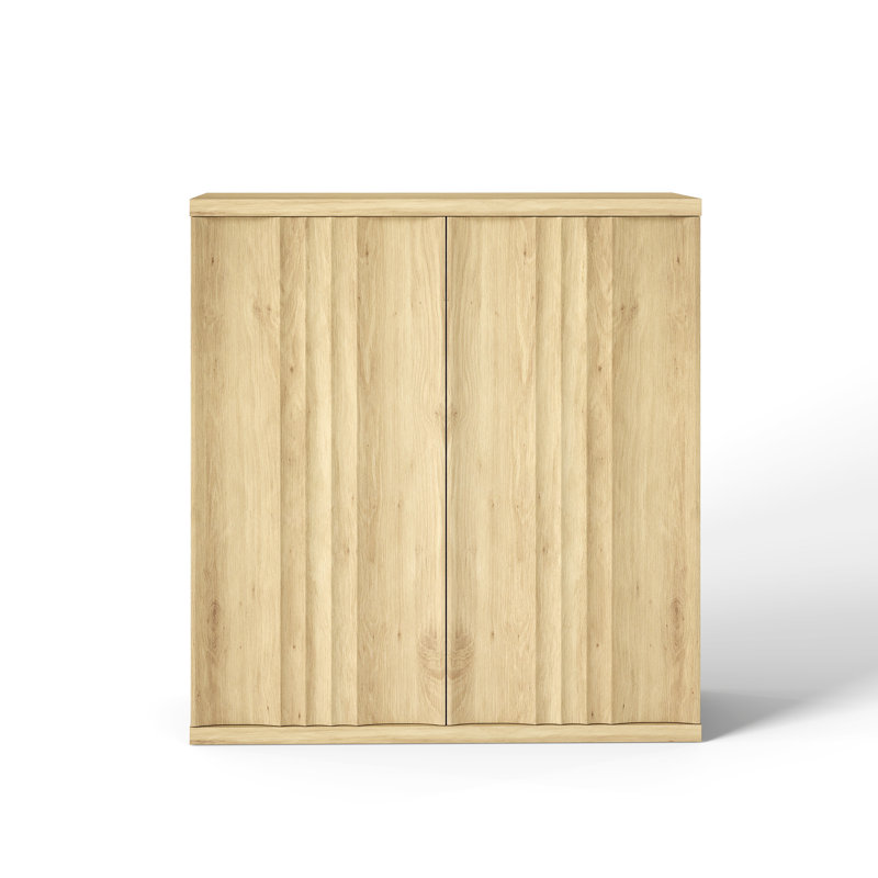 2 - Door Rectangle Accent Cabinet, Natural