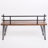 Wood And Metal Rustic Outdoor Seat - 48X18x26 In, 26.93 Lb, Bench With Frame Patio, 48"X18"X26", Lbs, Color