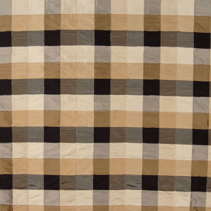 Tissu en soie Premier, Beige / noir / ivoire