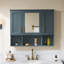 Armoire murale avec tablettes réglables, portes à fermeture en douceur pour la salle de bain-1863160780