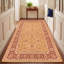 Tapis Slate2 traditionnel à motif floral intégral orange, vert et crème, lavable à la machine, antidérapant, à poils courts, pour l'intérieur et l'extérieur, adapté aux animaux domestiques, idéal pour le salon, la chambre, la salle à manger, l'entrée, le couloir ou le bureau.-828513540