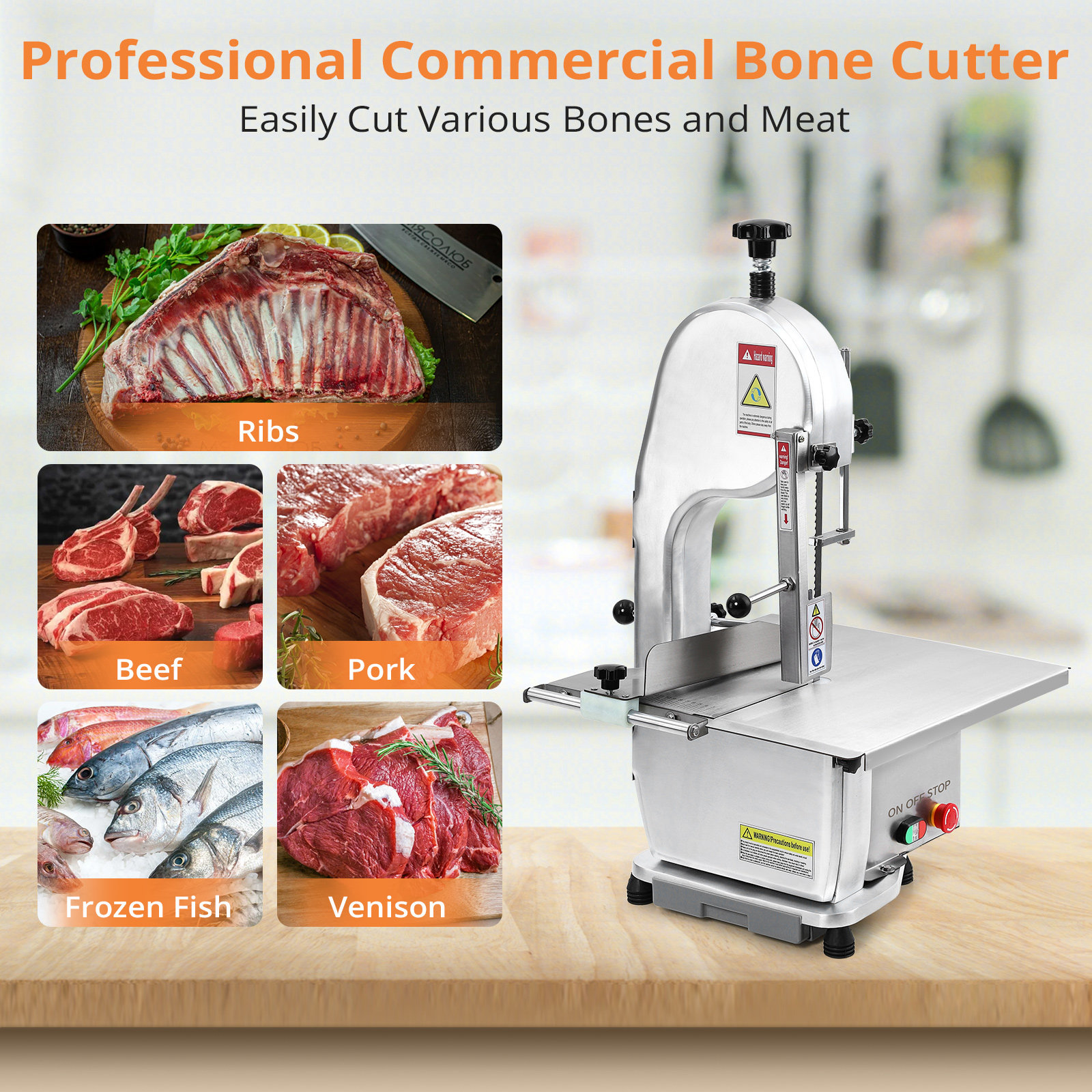 TFCFL Electric Bone Saw Machine,Bone Cutter Machine, Electric Cutter for  Meat,Electric Meat Grinders,Commercial Electric Bone Cutting Machine