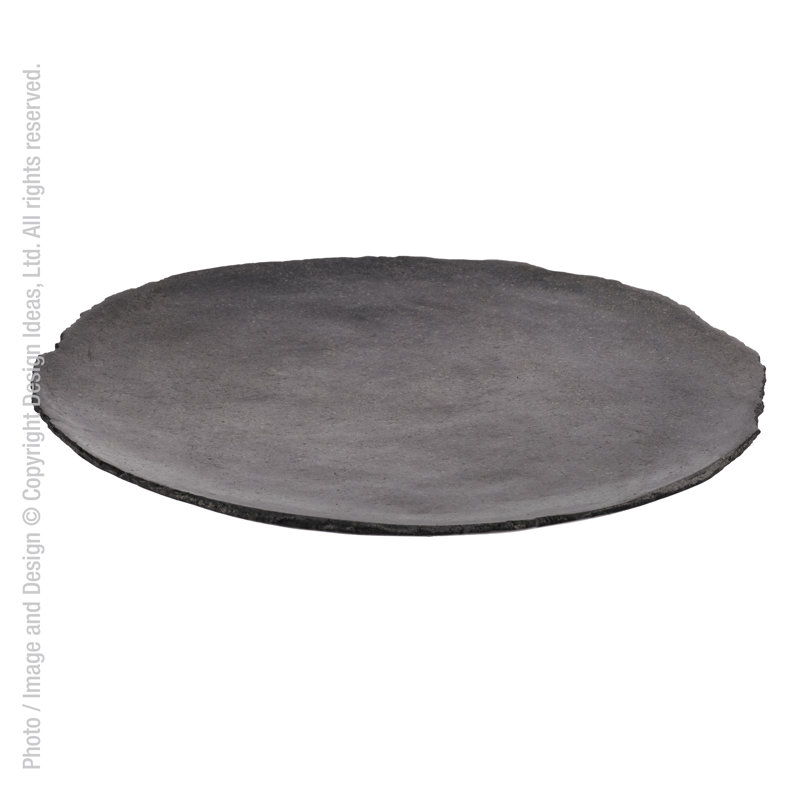 17 Stories Dyoni Riverstone Platter, 11.8"