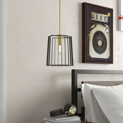 Luminaire suspendu cylindrique de style lanterne à 1 lumière Tillison