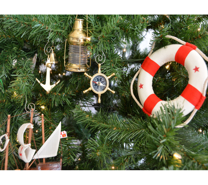 Ornement de l’arbre de noël de la roue du bateau