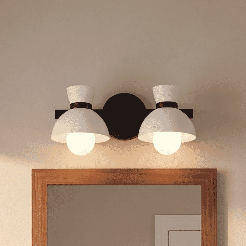 Karalana 2-Light Bathroom Vanity Light in Brushed Nickel, Brushed Nickel