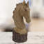 Raphael HORSE HEAD 36cm Carved Wood Effect