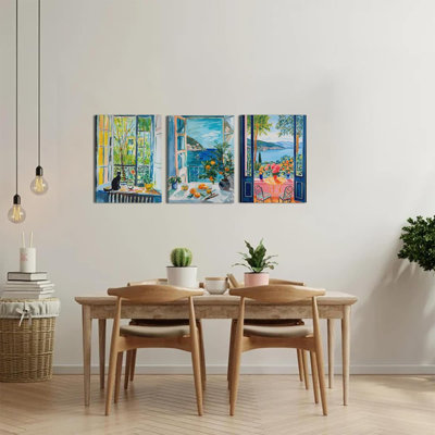 Ruffy 3 Piece Wrapped Canvas Print