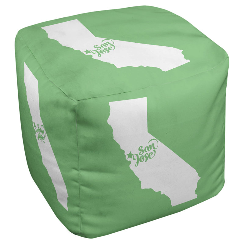 Repose-pieds cube en californie san jose, Vert