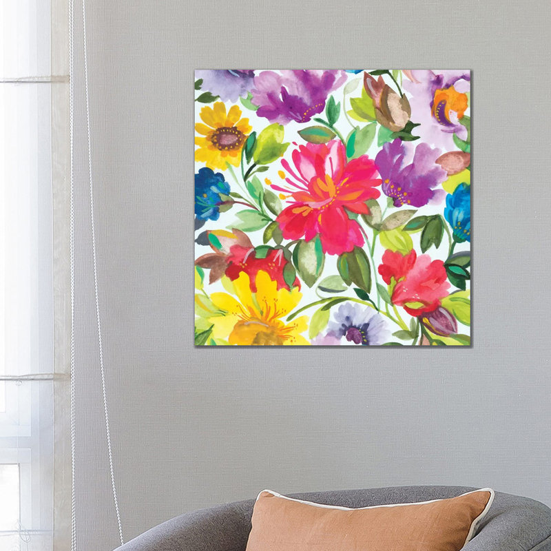 " Hibiscus II " by Kim Parker, Wrapped Canvas, No Matte, 26'' H x 26'' W x 1.5'' D