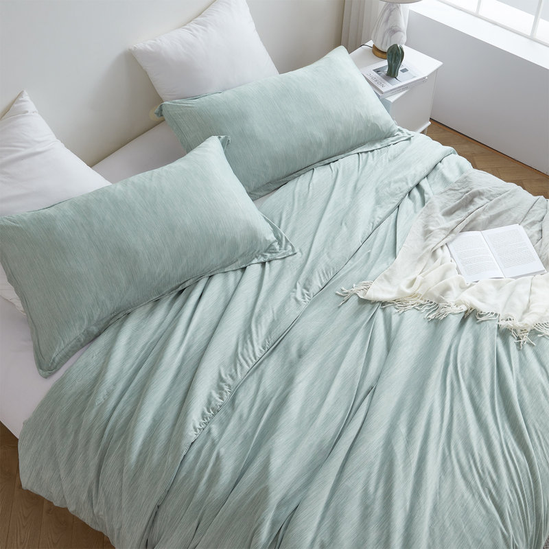 Coma Inducer Cool Summer Oversized Comforter Set, King Comforter + 2 King Shams, Green
