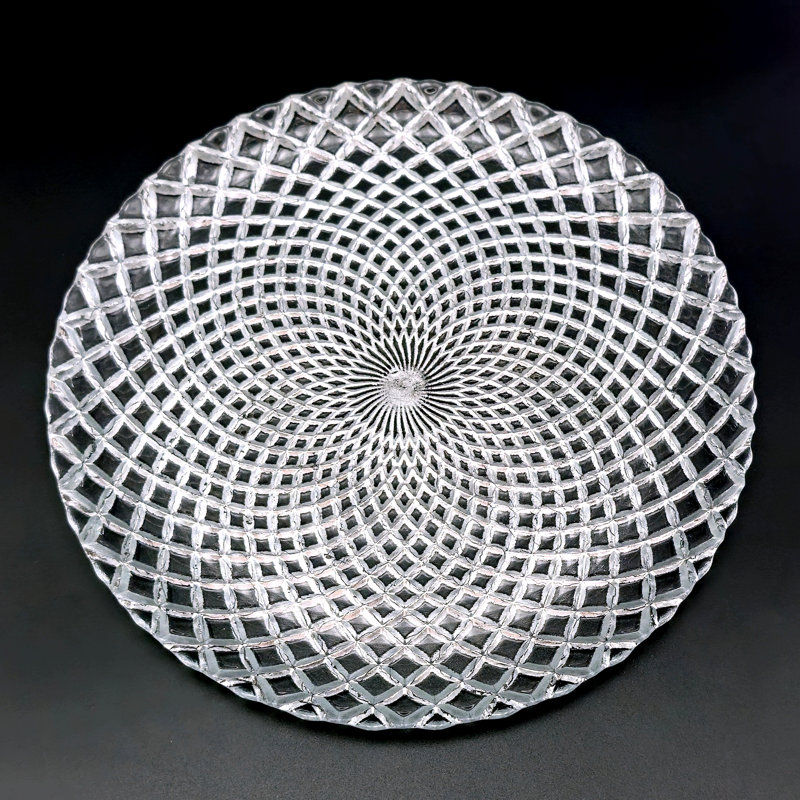Ensemble de 6 assiettes à dîner en verre doré Pina, Or
