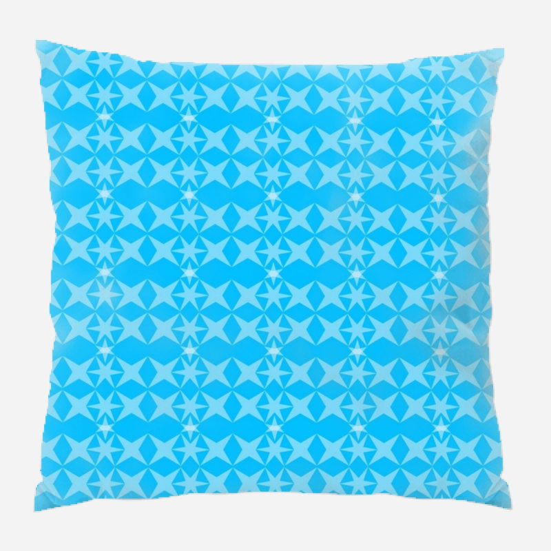 Coussin en bande, Bleu pâle