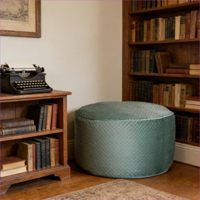 4 Foot Short Cylindrical Bean Bag Chair for Adults, High-Density Foam Filled Comfortable Lounge Chair with Removable Washable Cover | Teal | Seat Depth 50