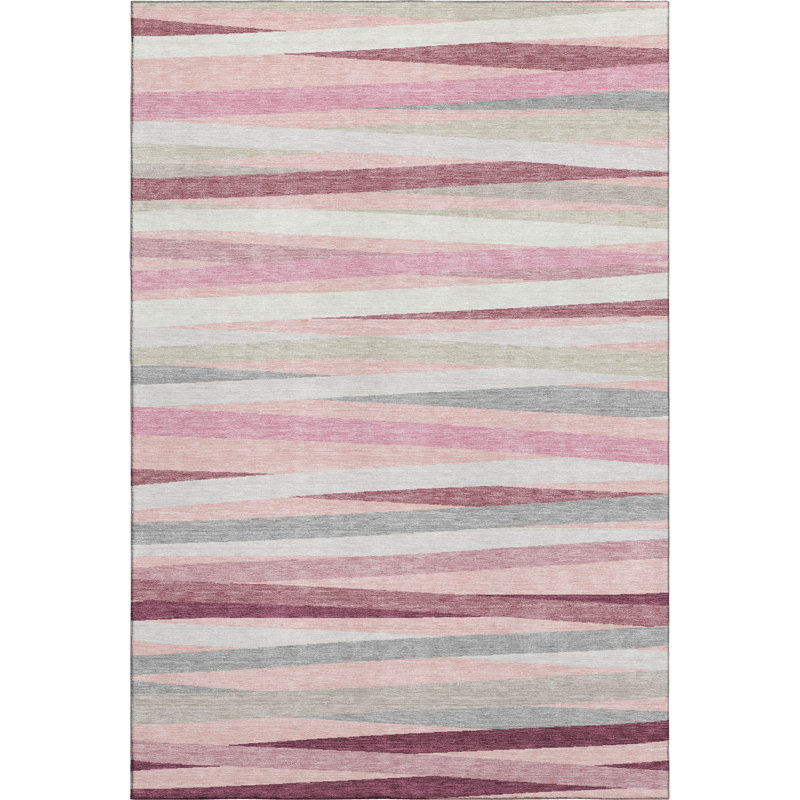 Premium Machine Washable Naglee AMF997 Stripes Rug, Rectangle 10 pi x 14 pi