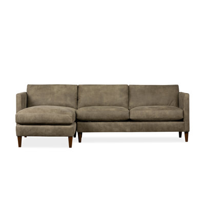 Clifford 2 - Piece Genuine Leather Custom Sectional