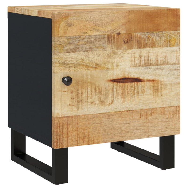Kempler Iron Nightstand, Wood Mango, Individual