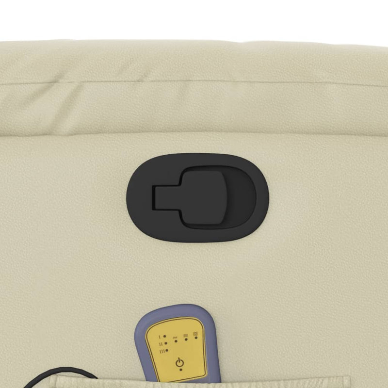 Fauteuil inclinable vidaXL Massage, Similicuir crème