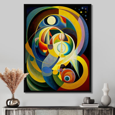 Origine du monde, couleurs rétro - art mural géométrique