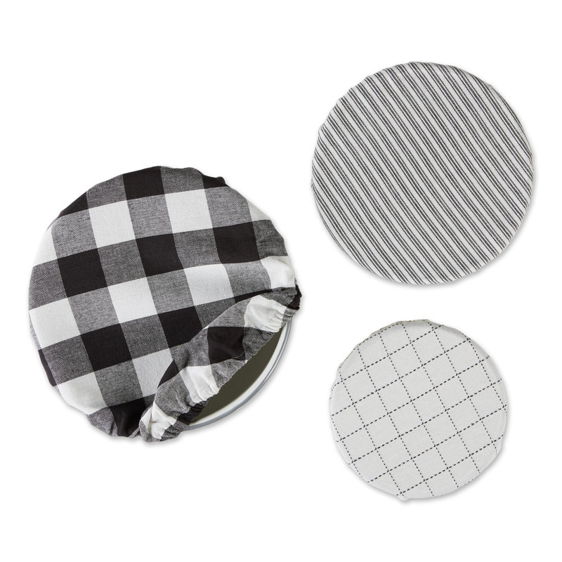 Design Imports 3 - Piece Fabric Cover Set, Black