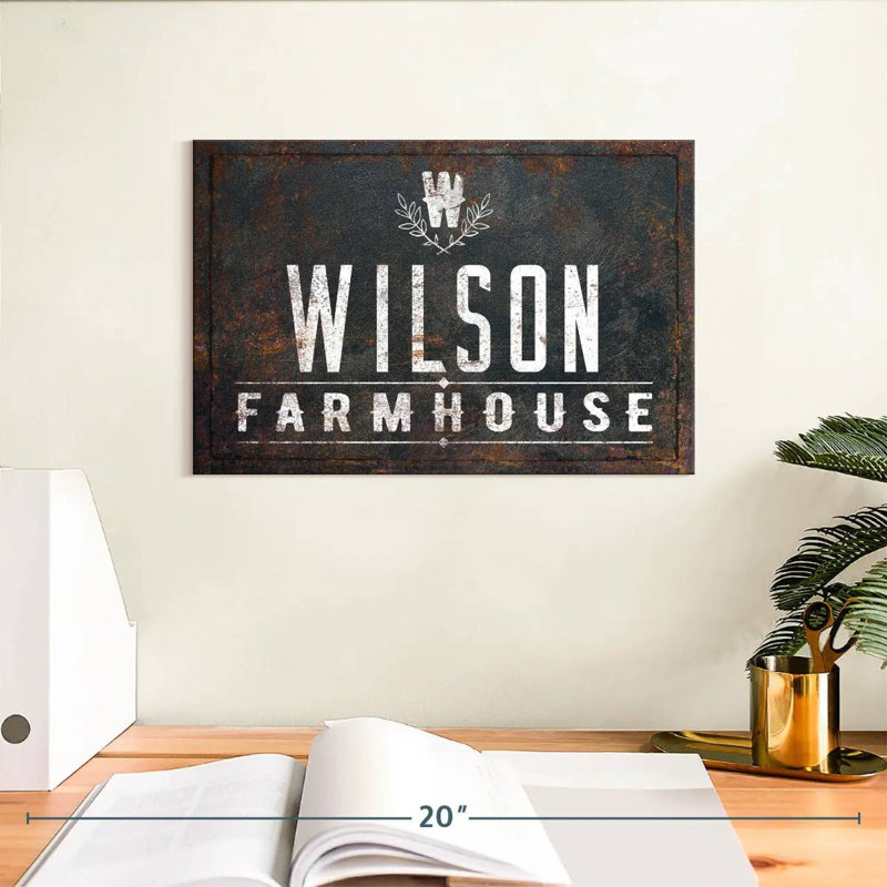 Wilson Farmhouse Wall Sign, 8" H x 12" W