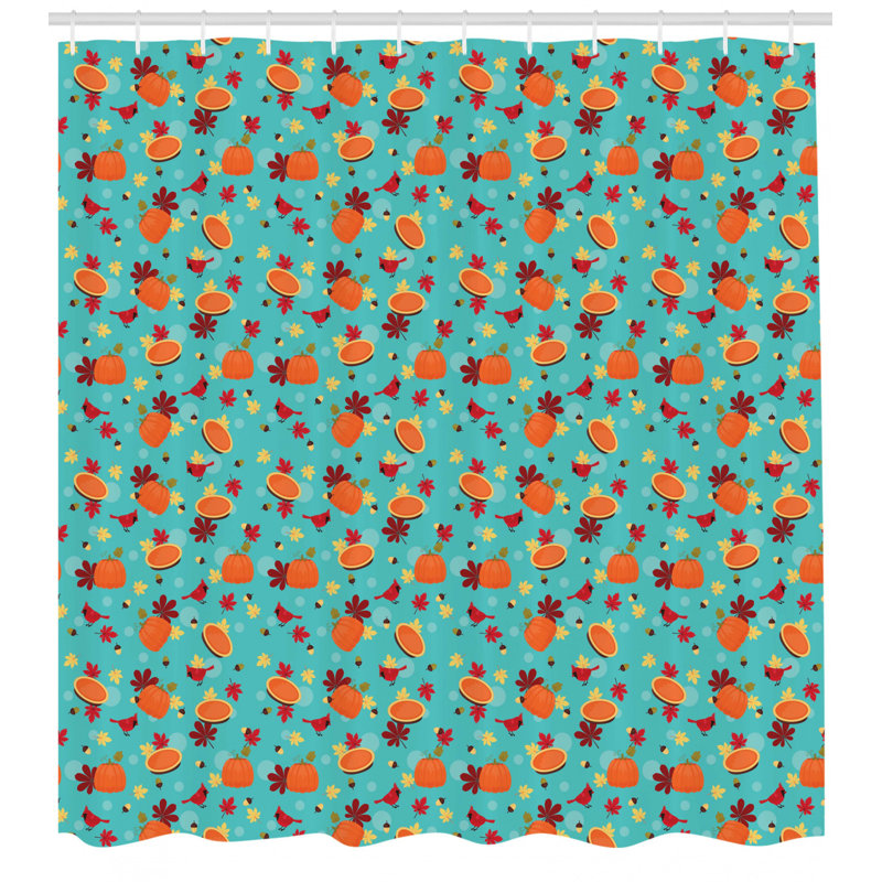 Shower Curtain with Hooks Included, 75" H x 69" W