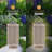 Outdoor Solar Lanterns Patio Decorative Floor Lights Aluminum Braided Rope Lantern with Handle,2 Pieces Champagne-119745517