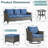 Arlene 7-Piece Outdoor Wicker Patio Conversation Set With Swivel Chairs, Ottomans And Side Table-1285488682