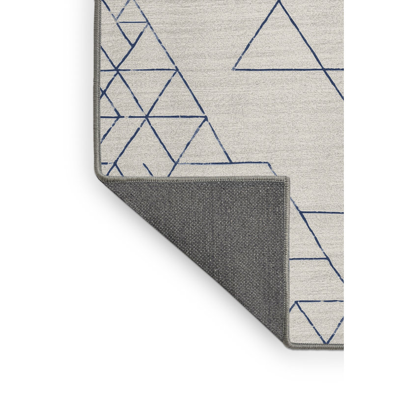 Soft Plush Etamin Hanukkah Modern & Contemporary Abstract Area Rug in Gray – Gray Binding, 3x5