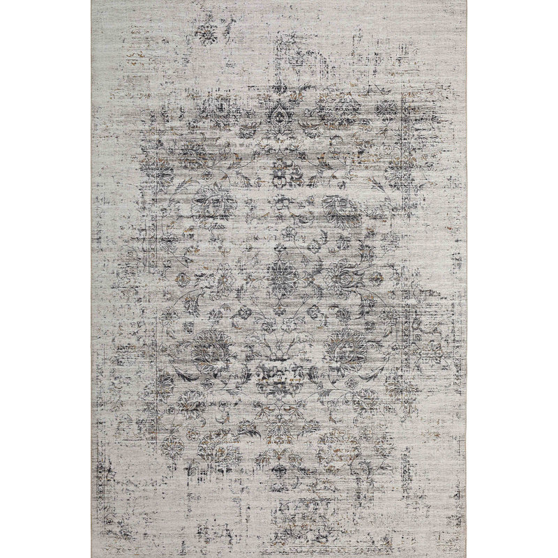 Tapis oriental beige tissé à la machine 8 pi x 10 pi
