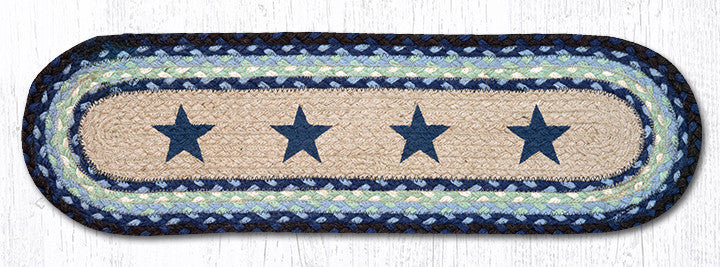  ST-OP-312 Blue Stars Oval Stair Tread 27"x8.25"