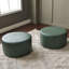 Ensemble de 2 repose-pieds ronds en similicuir 24 po-1425492070