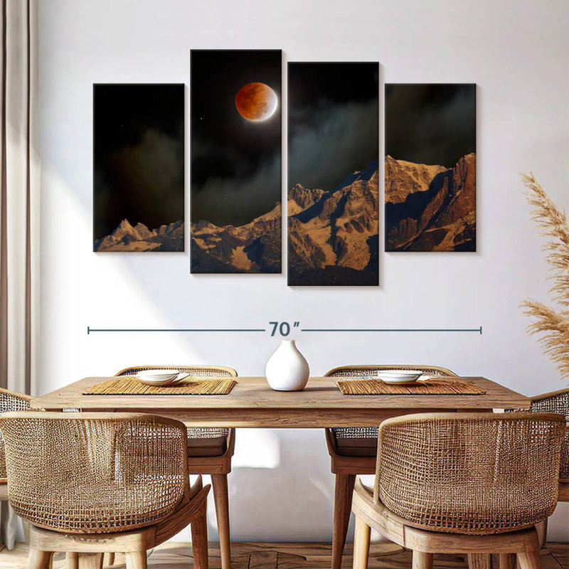 Oberle Himalayan Lunar Eclipse, 42" H x 68" W