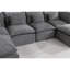 Canapé modulaire spacieux en velours gris antique pour la vie moderne