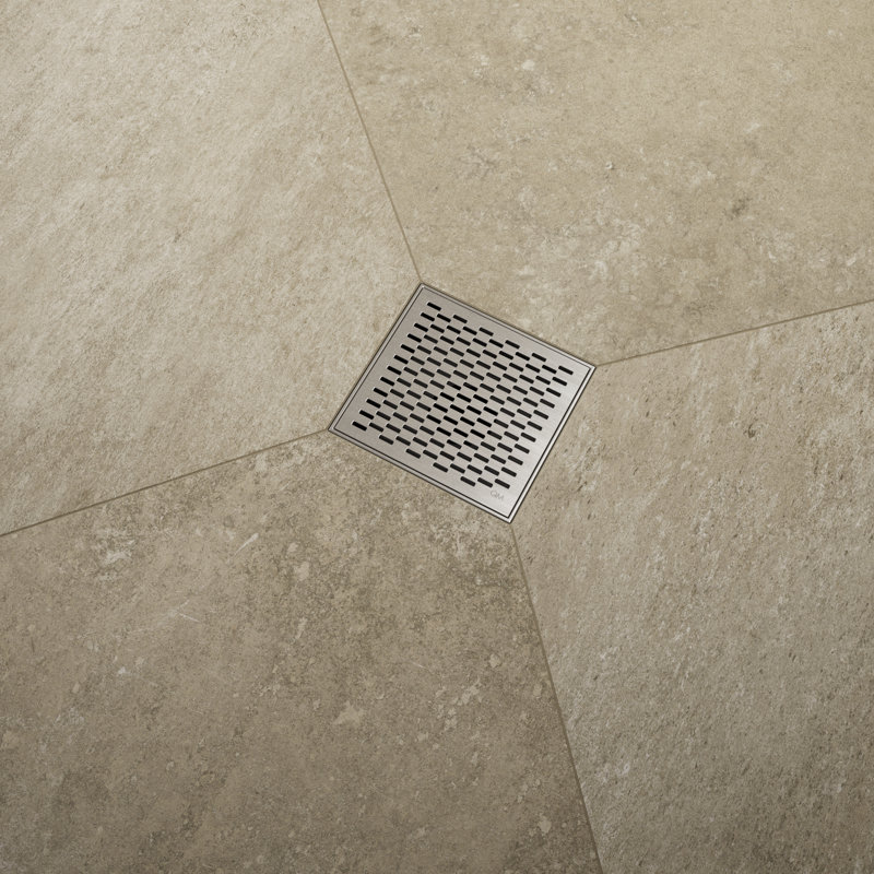 Drain de douche Delmar Delta Center Grid, Satin