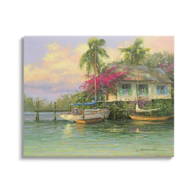 "Tropical Holiday Seaside House", art mural par Martin Figlinski