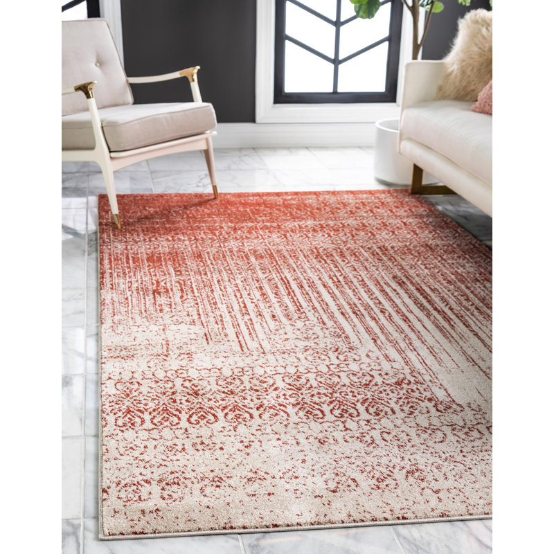 Burkhardt Geometric Hand Woven Area Rug, Rectangle 183 x 274cm